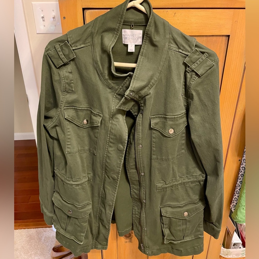 Stitch Fix Market & Spruce Olive Green Jacket Size L